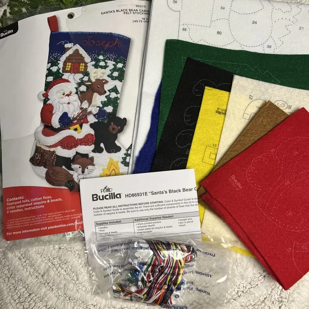 Bucilla Felt Stocking Applique Kit 18